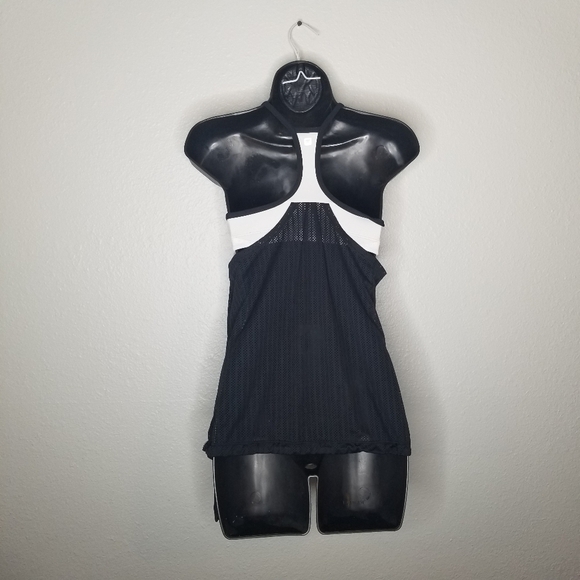 Fabletics Norwalk Black Mesh Tank White Bra XXS - Picture 5 of 5
